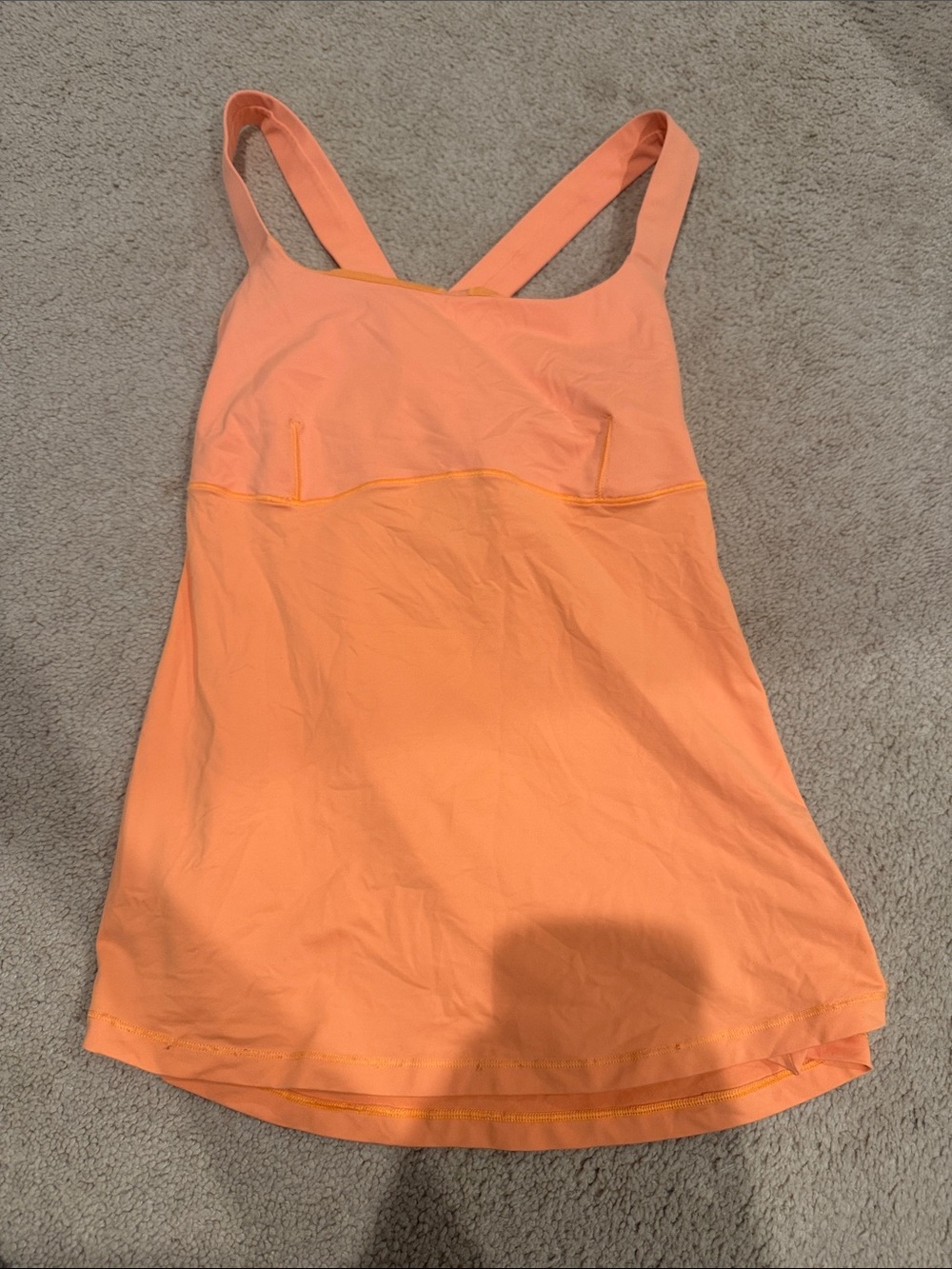 Lululemon Criss Cross Peach Athletic Tank Top